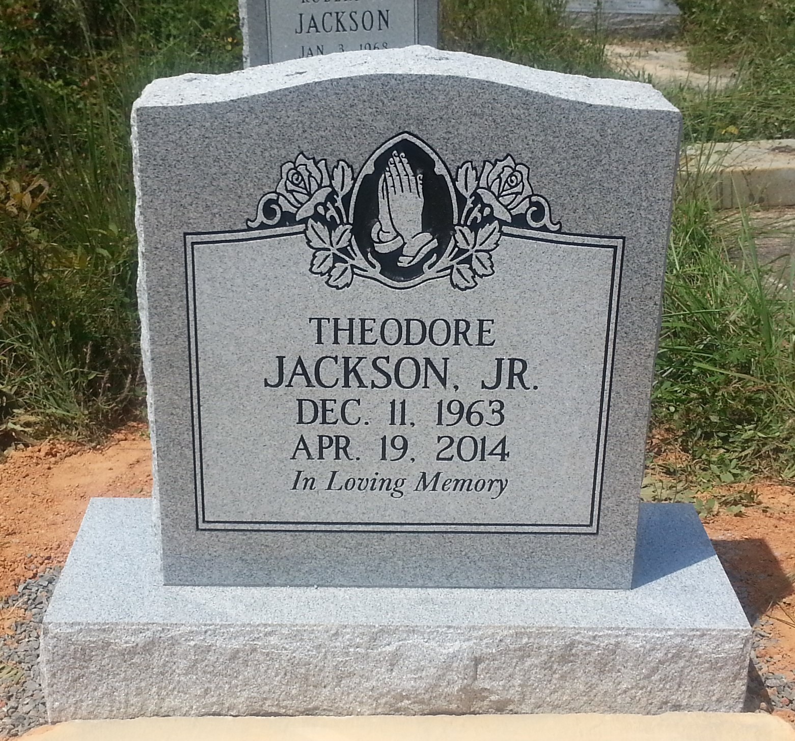 20140820_123720 single grey granite headstone