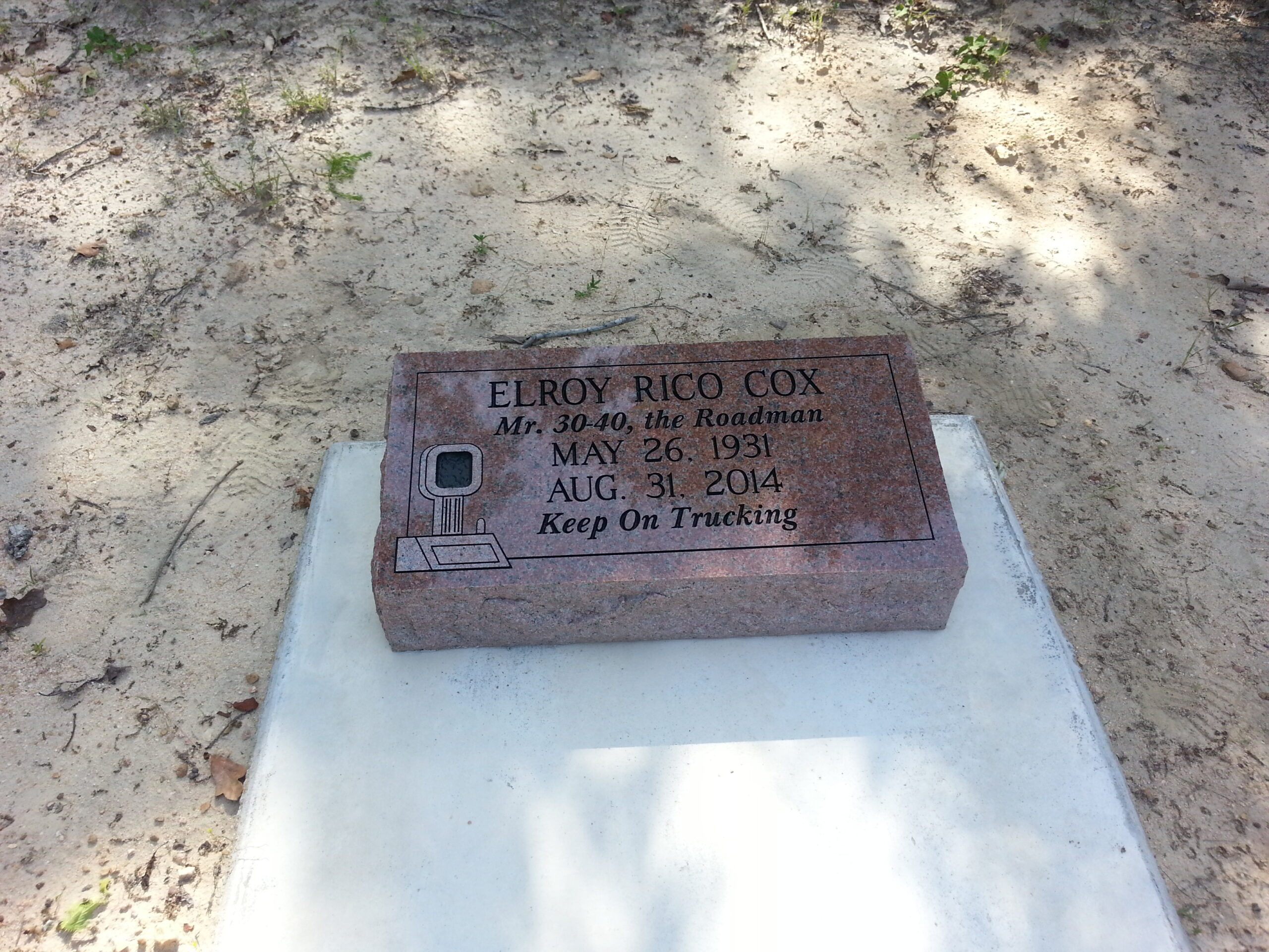 pink granite bevel monument