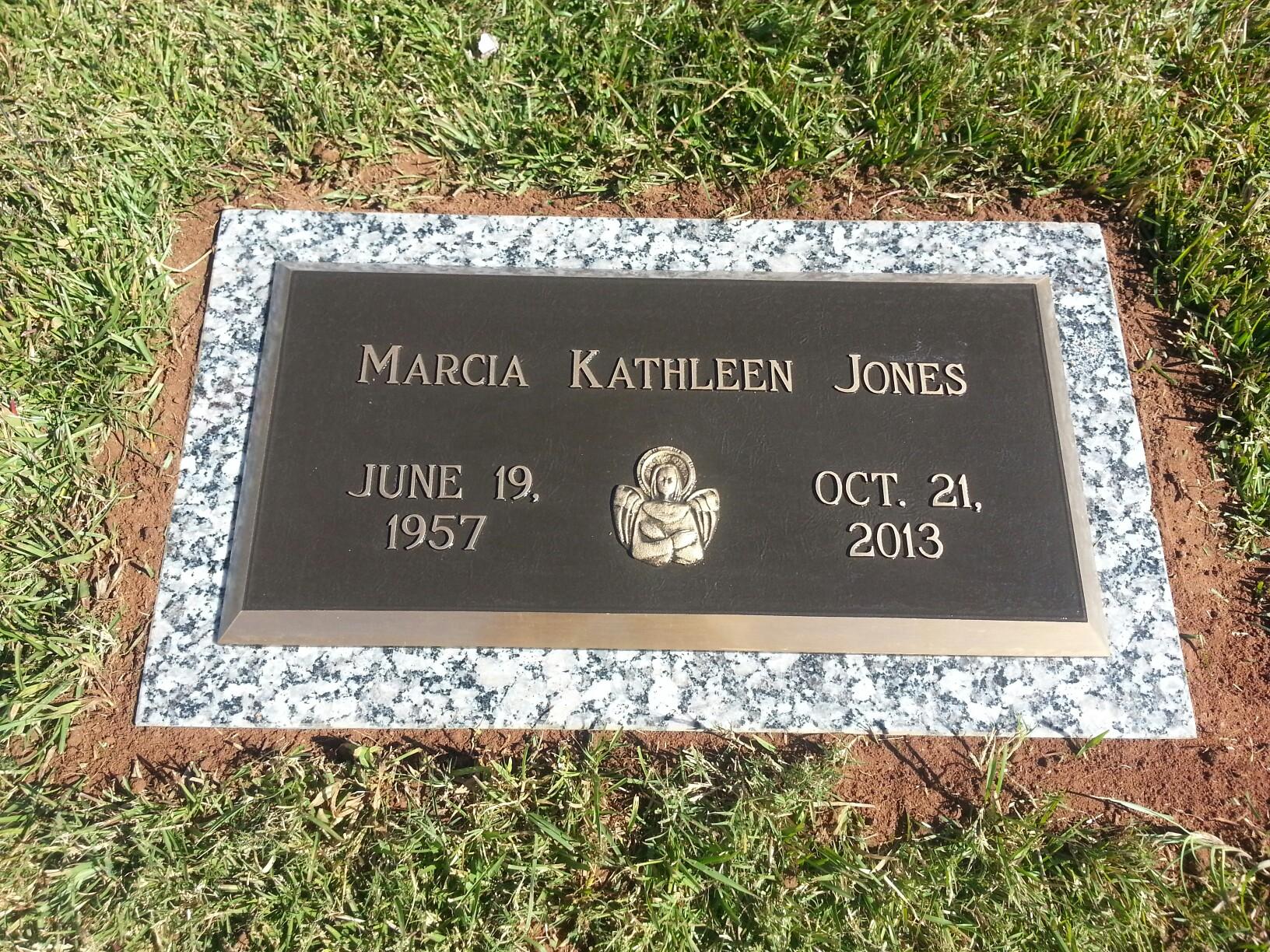 single bronze grave marker