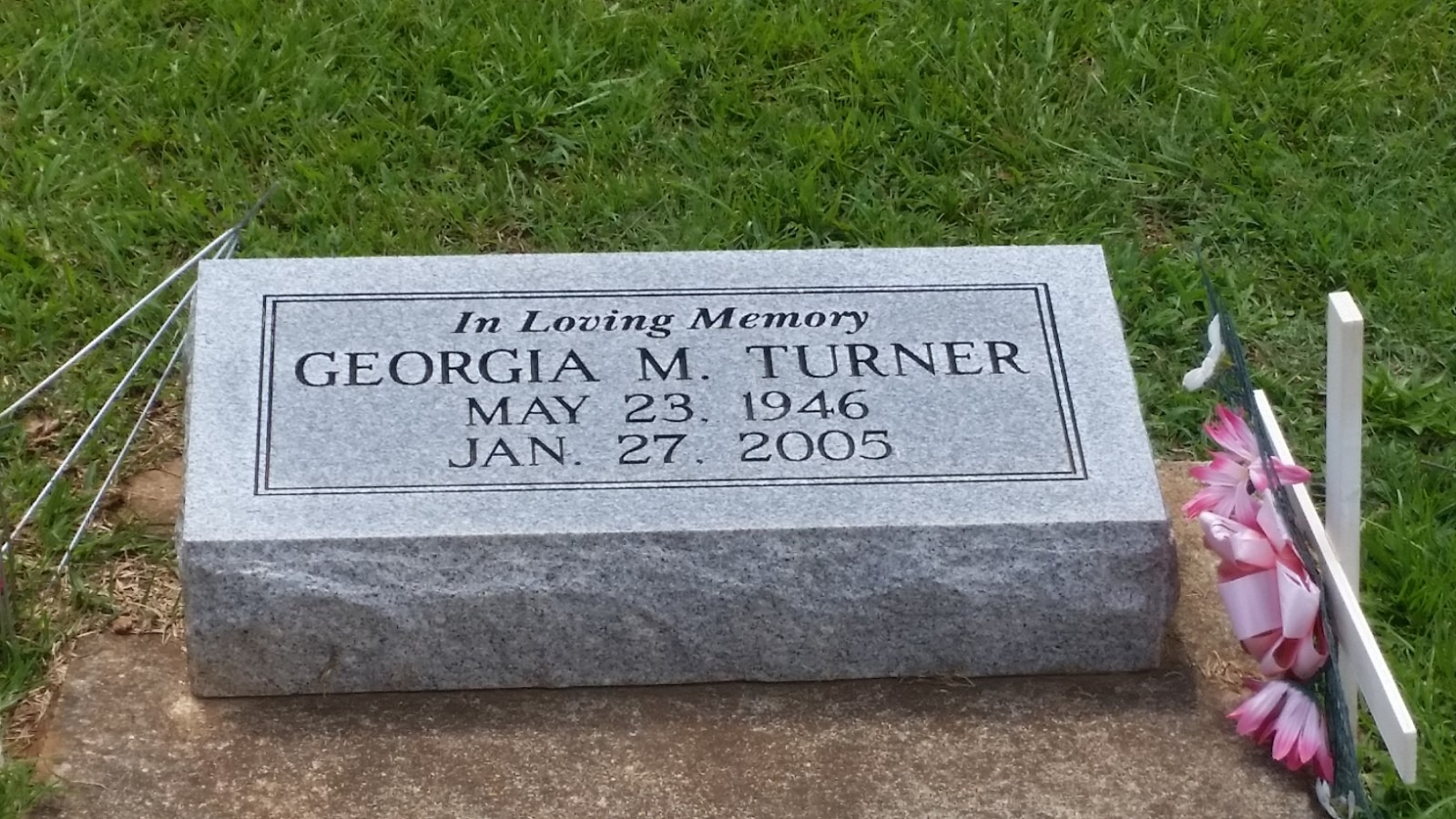 granite bevel grave marker
