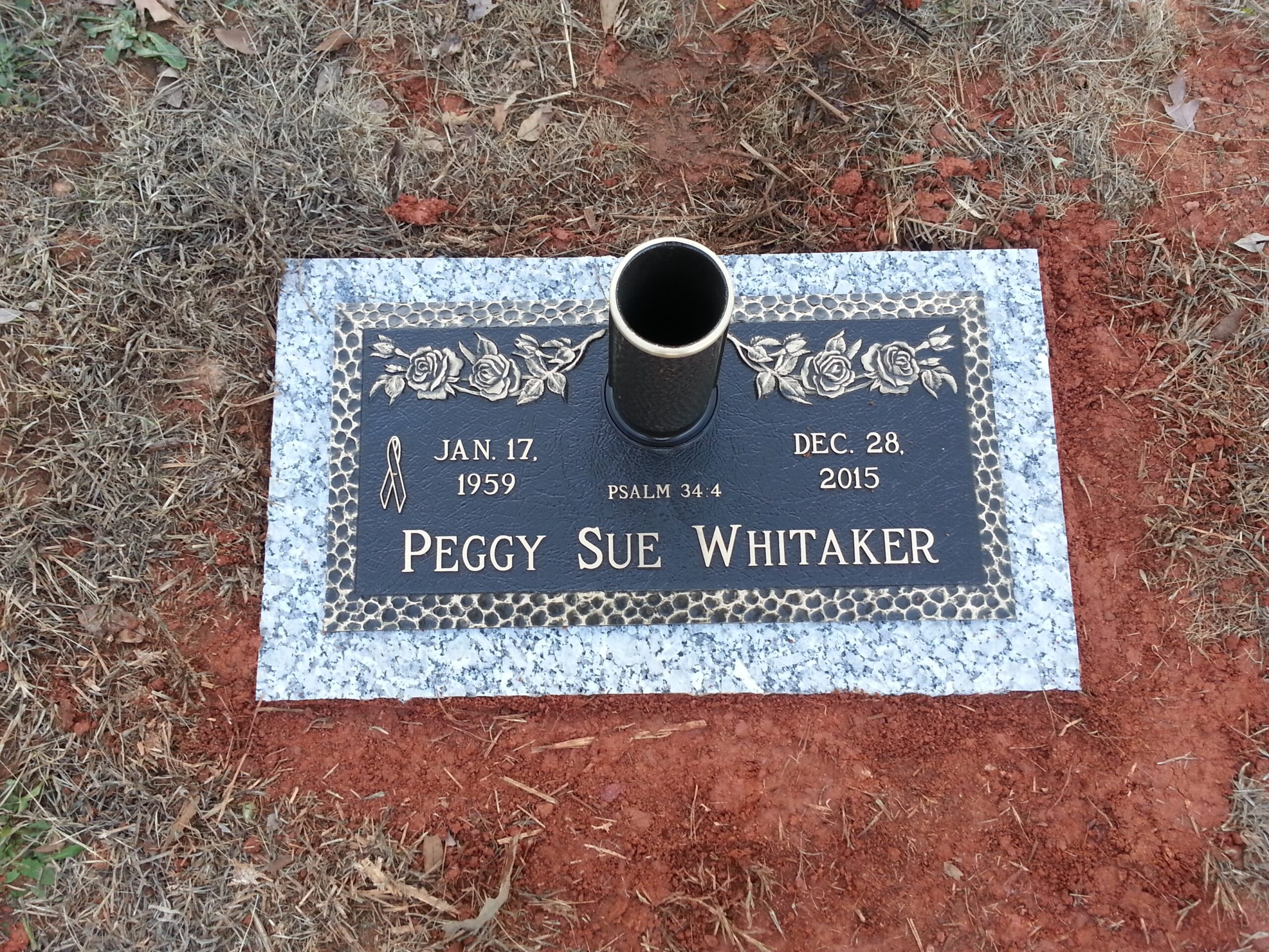 20170112_172049 bronze headstone with vase