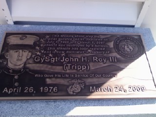 Tripp Memorial bronze USMC headstone